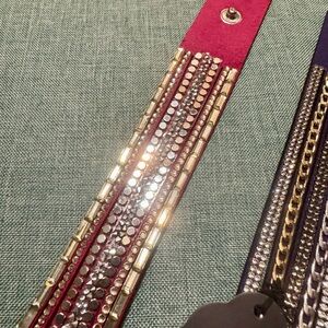 NWT ❗️❗️Paparazzi Pink and Purple Chain Link bracelets